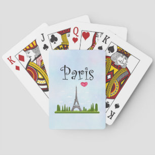 French Paris with Eiffel Tower Playing Cards