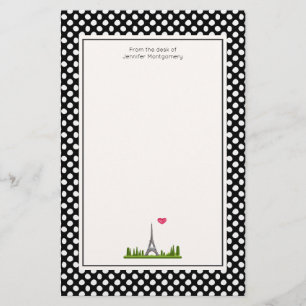 French Paris with Eiffel Tower Stationery