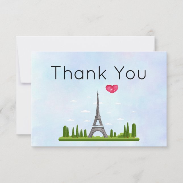 French Paris with Eiffel Tower Thank You (Front)