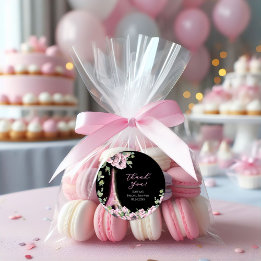 French Parisian Floral Thank You Stickers