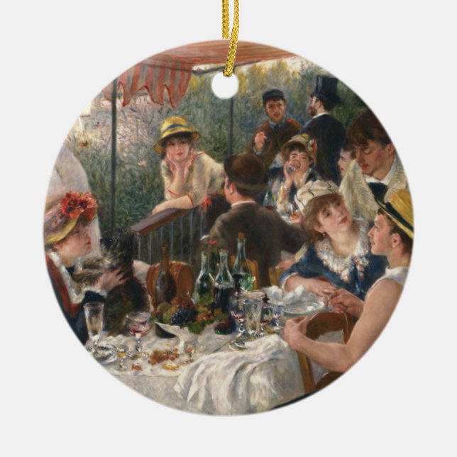 French Party Ceramic Ornament (Front)