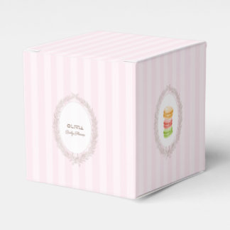 French Patisserie Boulangerie Macarons Pink Favor Box