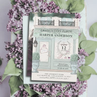 French Patisserie Paris Green Graduation Photo