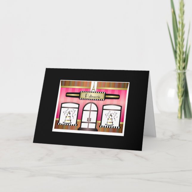 French Patisserie Paris Themed Birthday Card (Front)