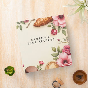 French Patisserie Vintage Bakery Elegant Binder