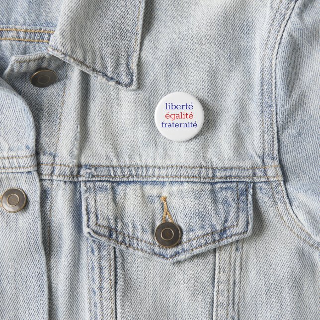 French patriotic 1 inch round button (In Situ)