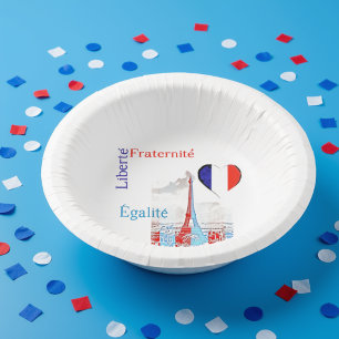 French patriotic paper plate