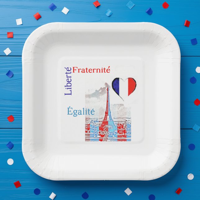 French patriotic paper plate (Creator Uploaded)