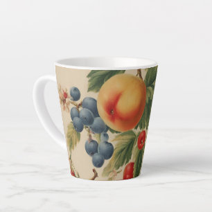 French Peach, Cherries, Blueberries, Pears, Apples Latte Mug