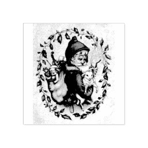 FRENCH PERE NOEL ST. NICHOLAS, SANTA RUBBER STAMP