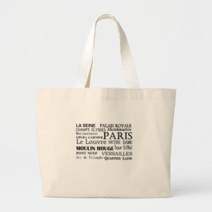 French Places and Destinations Tote