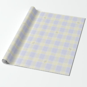 French Plaid with Fleur de Lis Wrapping Paper