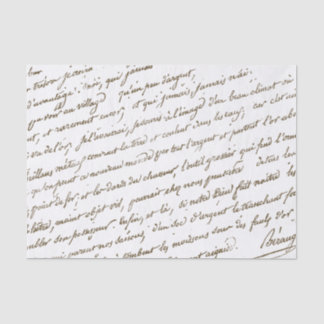 French Poet Vintage Gold Script Farmland Harvest Tissue Paper