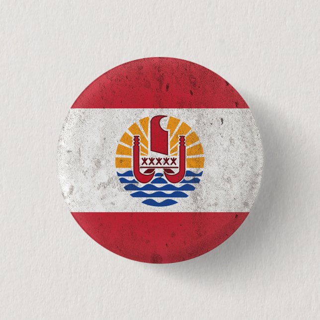 French Polynesia 1 Inch Round Button (Front)