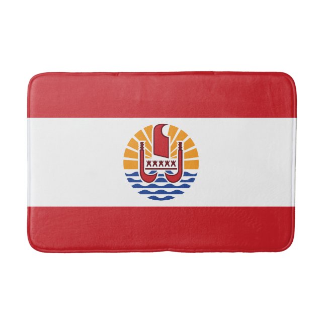 French Polynesia Flag Bath Mat (Front)
