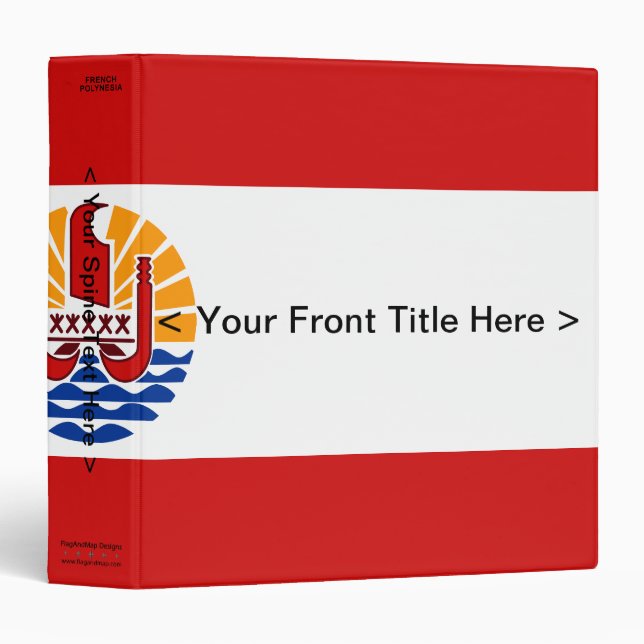 French Polynesia Flag Binder (Front/Spine)