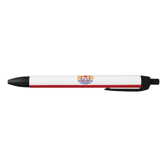 French Polynesia Flag Black Ink Pen (Bottom)