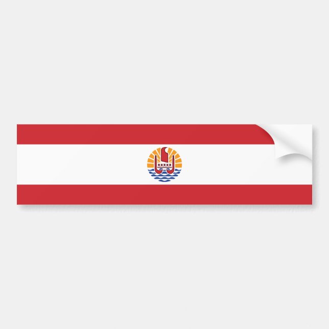French Polynesia Flag Bumper Sticker (Front)