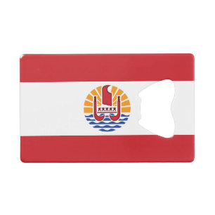 French Polynesia Flag Credit Card Bottle Opener