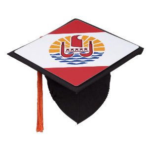 French Polynesia Flag Graduation Cap Topper