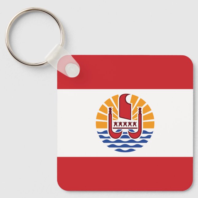 French Polynesia Flag Keychain (Front)