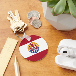 French Polynesia flag Keychain