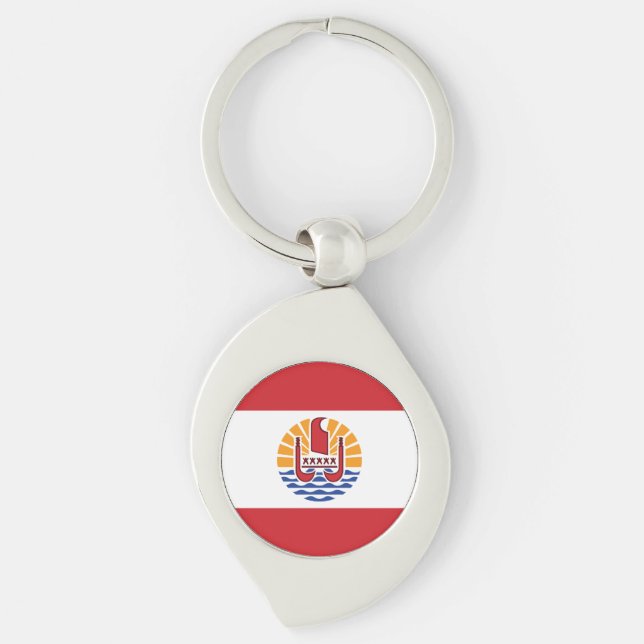 French Polynesia Flag Keychain (Front)