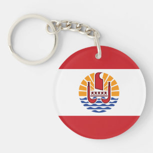 French Polynesia Flag Keychain
