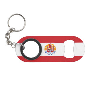 French Polynesia Flag Keychain Bottle Opener