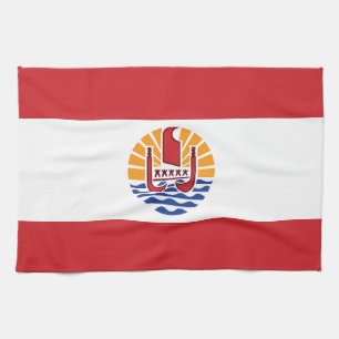 French Polynesia Flag Kitchen Towel