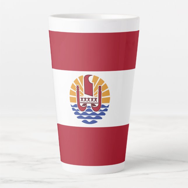 French Polynesia flag Latte Mug (Front)