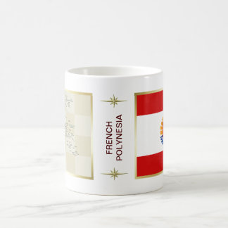 French Polynesia Flag + Map Mug