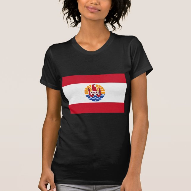 French Polynesia Flag PF T-Shirt (Front)