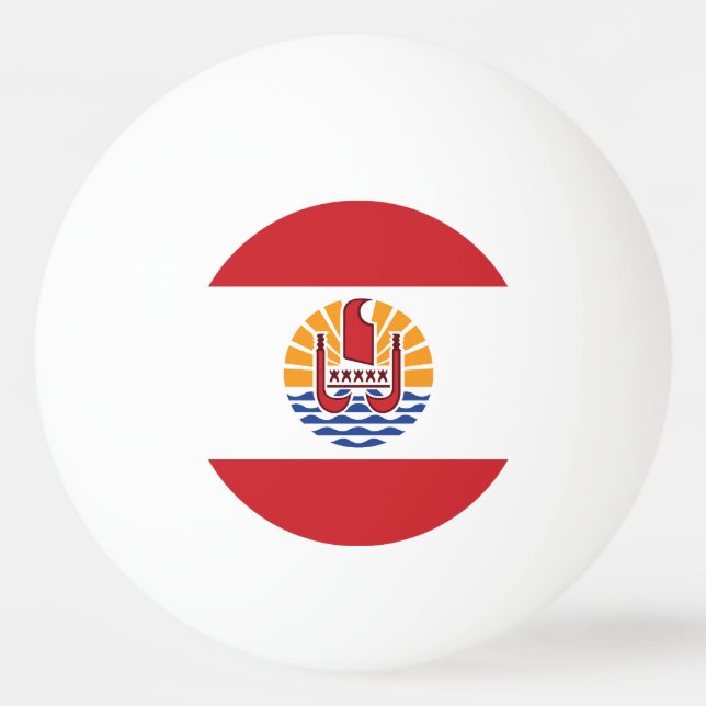 French Polynesia Flag Ping Pong Ball (Front)