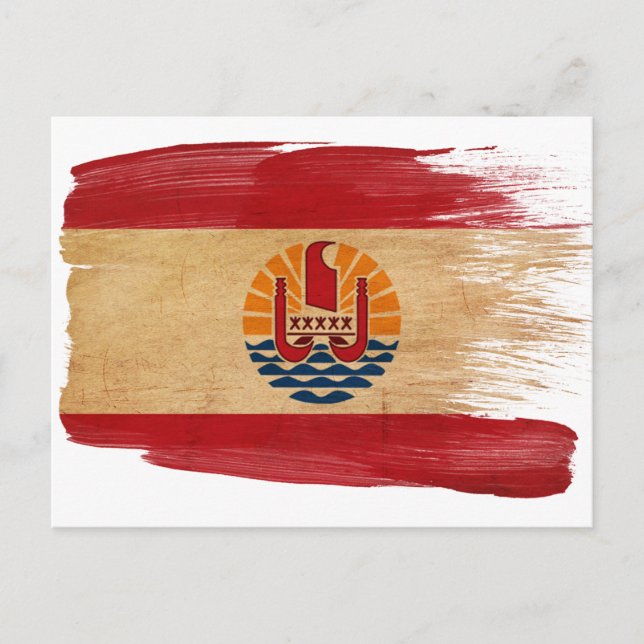 French Polynesia Flag Postcards (Front)