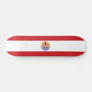 French Polynesia Flag Skateboard