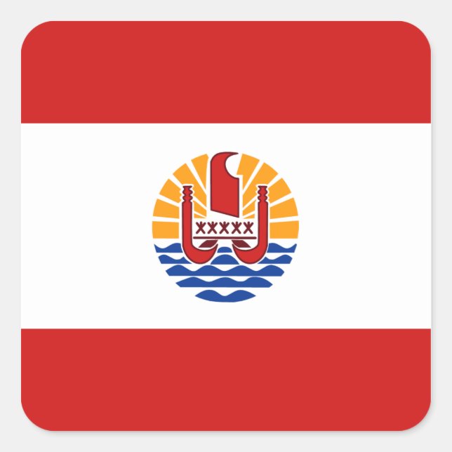 French Polynesia Flag Sticker (Front)