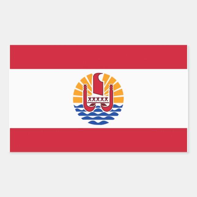French Polynesia Flag Sticker (Front)