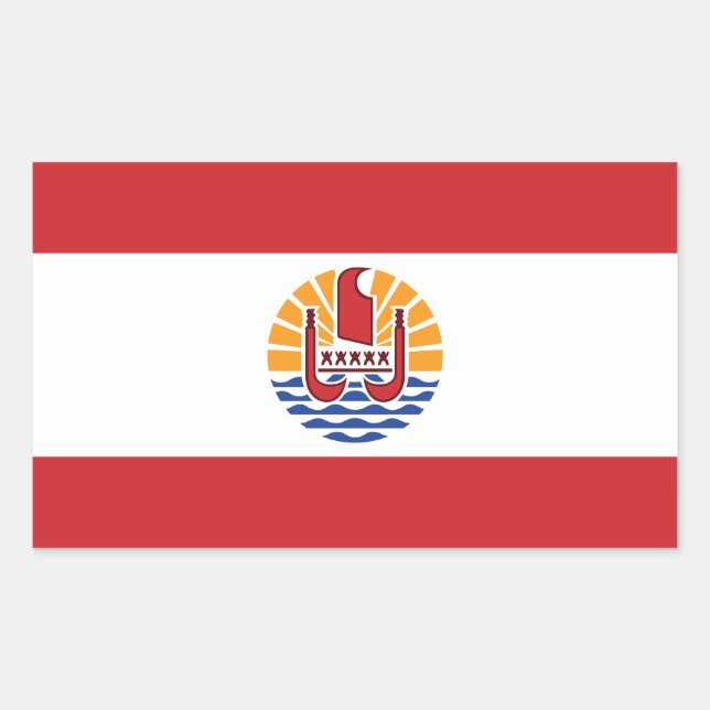 French Polynesia Flag Sticker (Front)