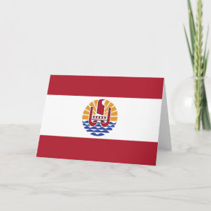 French Polynesia flag Thank You Card