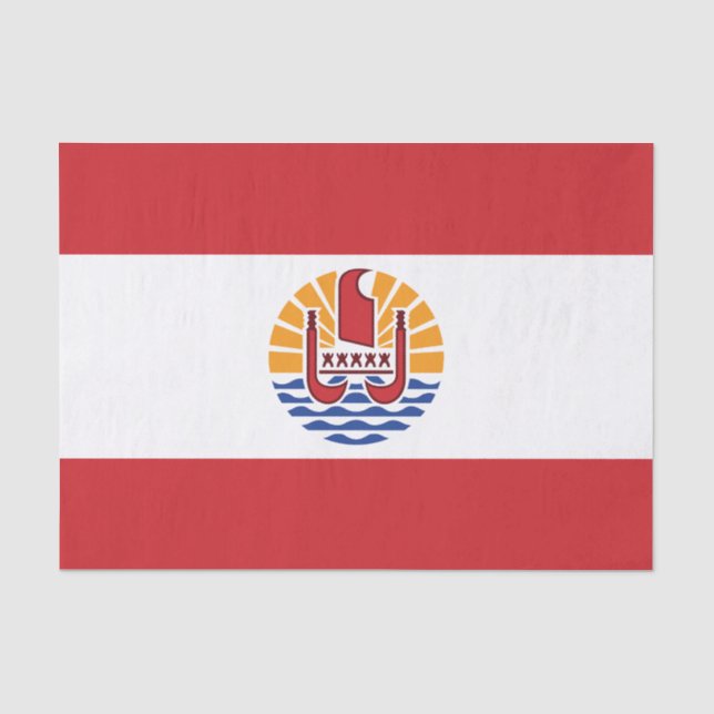 French Polynesia Flag Tissue Paper (Front)