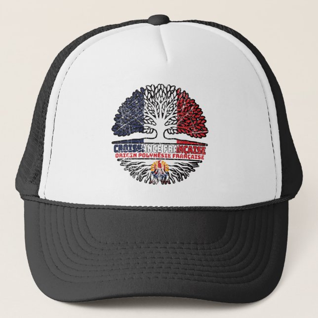 French Polynesia French Polynesian French France Trucker Hat (Front)