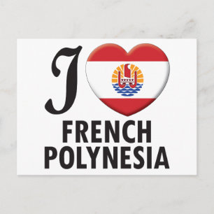 French Polynesia Love. Postcard