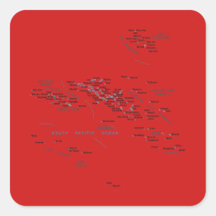 French Polynesia Map Sticker