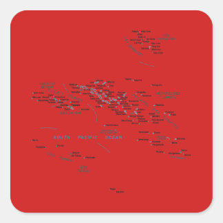 French Polynesia Map Sticker