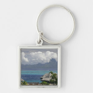 French Polynesia, Moorea. A view of the island Keychain