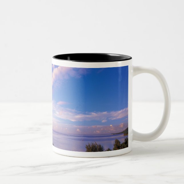 French Polynesia, Moorea. View of the Baie de Two-Tone Coffee Mug (Right)