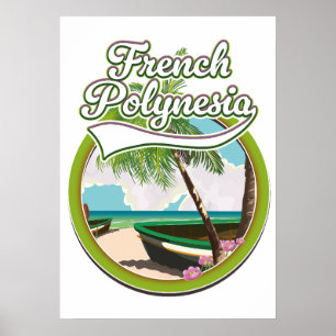 French Polynesia travel logo. Poster