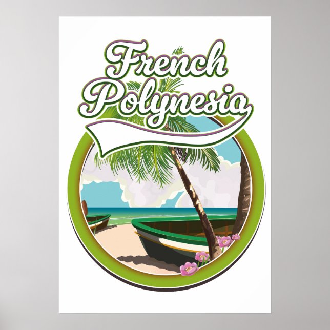 French Polynesia travel logo. Poster (Front)