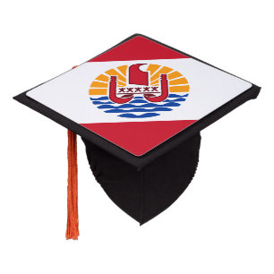 French Polynesian flag Graduation Cap Topper